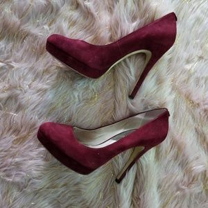 Michael Kors sexy suede maroon heels